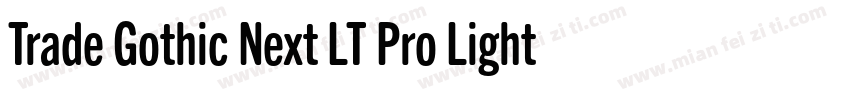 Trade Gothic Next LT Pro Light字体转换